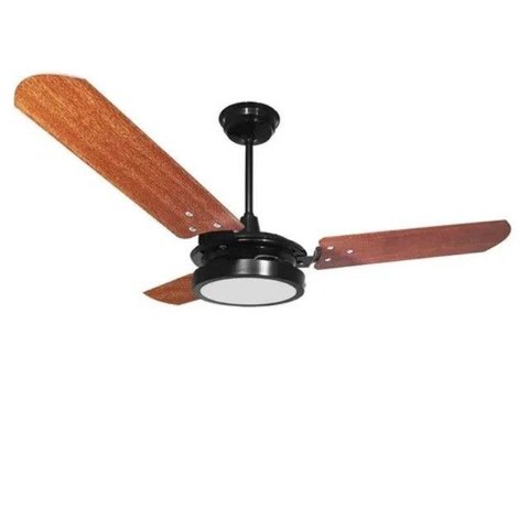 Ventilador de Teto Valen Led 18w Preto Pás Mogno Ventex