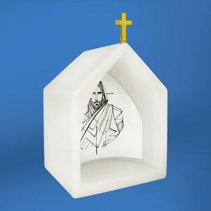 Oratório Iluminado Jesus Decorfun