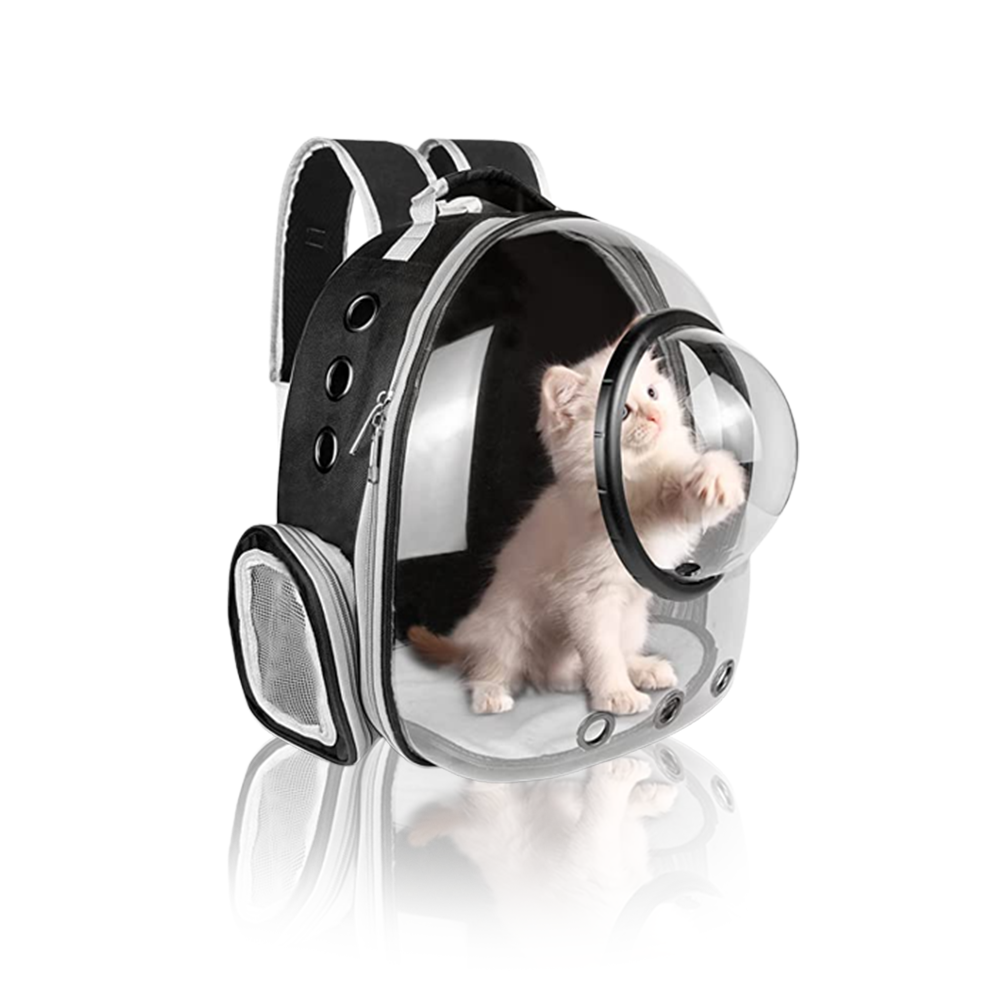 Mochila Pet Astronauta Transparente para Passeio de Animais