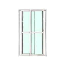 Porta Balcão 2 Folhas Vidro 210x150 Branco Linha 25 - 1