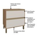 Ver imagem 5 de Balcao de Cozinha sem Tampo 100% MDF 1 Porta Basculante 1 Gaveta 80x58,5 cm Vitória Carvalho/Off Whi