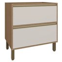 Ver imagem 1 de Balcao de Cozinha sem Tampo 100% MDF 1 Porta Basculante 1 Gaveta 80x58,5 cm Vitória Carvalho/Off Whi