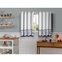 Ver imagem 1 de Cortina De Cozinha Tecido Linhão 3,00m x 1,30m Azuleijo Azul