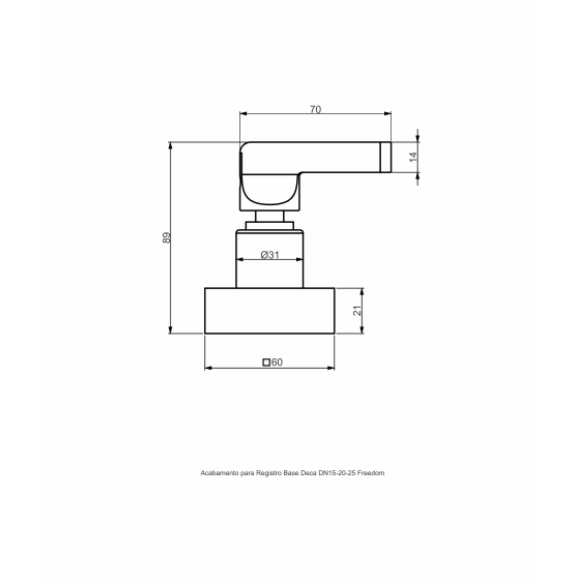 Acabamento Registro - Base Docol (dn32-40) - Freedom Perflex - 2