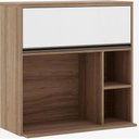 Ver imagem 1 de Nicho Microondas Conjugado 1 Porta Branco Laca com Nicho Lateral Mel Luciane Cozinhas