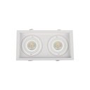 Ver imagem 1 de Spot de Embutir Recuado Nordecor Flea Duo para 2 Lâmpadas Par20 E27 Bivolt Branco 6333