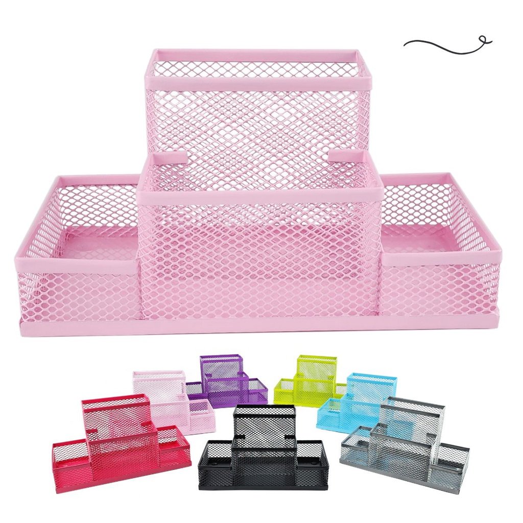 Kit Organizador Porta Caneta Porta Treco Porta Lapis Organizador de Mesa Escritório Home Office - Ro