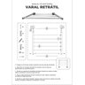 Varal Fixo de Parede Para Apartamento Resistente Forte Reforçado Retrátil - 7