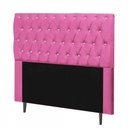 Ver imagem 3 de Cabeceira Estofada Paris 195cm King Strass Courino Pink