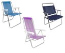 Ver imagem 1 de Kit 1 Cadeira Praia Reforçada 140kg Azul + 1 Cadeira Alta Aluminio + 1 Cadeira Reclinavel