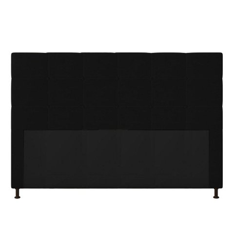 Cabeceira Cama Box Queen 160cm Corino Preto