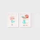 Ver imagem 1 de Kit 2 Quadros Aquarela Meninas e Flores