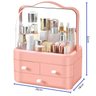 Maleta Caixa Organizador 3 Gavetas para Cosméticos ou Maquiagem Rosa 32x26cm - 2