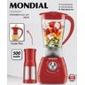 Liquidificador Pequeno Mondial Power Red L77 500W Vermelho 110V - 3