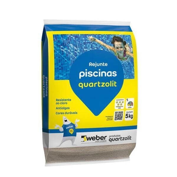 Rejunte Para Piscina Quartzolit 5Kg Azul Cobalto