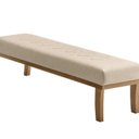 Ver imagem 1 de Puff Retangular em Linho 140cm para Sala de Estar Theo
