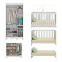 Ver imagem 5 de Quarto de Bebê Completo Berço Americano 3 em 1 Colchão Dengo Multimóveis Mp4608 Branco/off White