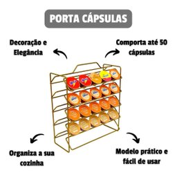 Porta Suporte 50 Cápsulas Café Dolce Gusto Expresso Aramado - 5