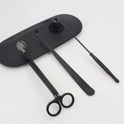 Kit Tesoura Abafador Pinça para Velas Kit Presente Segurança:prata - 4