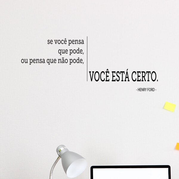 Adesivo de Parede Se Você Pensa que Pode ou Não Pode | MadeiraMadeira