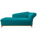 Ver imagem 1 de Recamier Vanessa 1,60M Lado Esquerdo Suede Azul Turquesa - Amarena Móveis