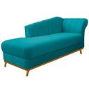 Ver imagem 2 de Recamier Vanessa 1,60M Lado Esquerdo Suede Azul Turquesa - Amarena Móveis