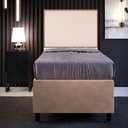 Ver imagem 2 de Cabeceira Cama Box Solteiro Com Tachas 100 cm Vicenza L02 Suede Bege - Lyam Decor