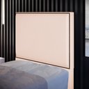 Ver imagem 3 de Cabeceira Cama Box Solteiro Com Tachas 100 cm Vicenza L02 Suede Bege - Lyam Decor