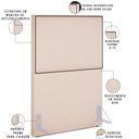 Ver imagem 4 de Cabeceira Cama Box Solteiro Com Tachas 100 cm Vicenza L02 Suede Bege - Lyam Decor