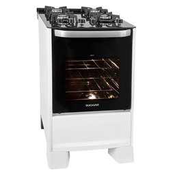 Fogão Best Glass 4 Queimadores Branco Bivolt Fgvbg410br Suggar - 3