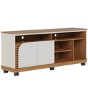 Ver imagem 6 de Rack para Sala de Estar TV 65 pol com Rodízios Laguna C04 Freijó Off White - Lyam Decor