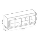 Ver imagem 4 de Rack para Sala de Estar TV 65 pol com Rodízios Laguna C04 Freijó Off White - Lyam Decor