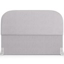 Ver imagem 7 de Cabeceira Cama Box Casal 140cm Lanna com Puff Recamier Doha W01 Linho Cinza - Lyam Decor