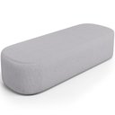 Ver imagem 2 de Cabeceira Cama Box Casal 140cm Lanna com Puff Recamier Doha W01 Linho Cinza - Lyam Decor