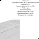 Ver imagem 2 de Calçadeira Baú Sapateira 90cm Ayla Suede Tampo Reto