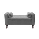Ver imagem 1 de Recamier Baú Félix 140cm Suede Cinza Dominic Decor Felix