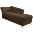 Ver imagem 2 de Recamier Vanessa 1,40M Lado Direito Suede Marrom - Amarena Móveis
