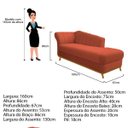 Ver imagem 4 de Recamier Vanessa 1,60M Lado Esquerdo Suede Terracota - Amarena Móveis