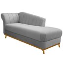Ver imagem 2 de Recamier Vanessa 1,60M Lado Direito Suede Cinza - Amarena Móveis