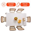 Ver imagem 5 de Toalha de Mesa 4 Lugares Lepper Super Prática 140x140cm Algodão Geométrica Copacabana