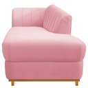 Ver imagem 3 de Recamier Vanessa 1,85M Lado Direito Suede Rosa Bebê - Amarena Móveis