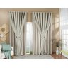Cortina Gaze De Linho Forro Blackout 5,00x2,70 Sala E Quarto Palha/Bege - 1