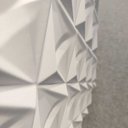 Ver imagem 2 de Kit 10 Placas Revestimento de Parede PVC 3d Losango 50x50cm Branca