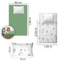 Ver imagem 4 de Jogo de Cama 100% Algodão Solteiro 150 Fios Fiori