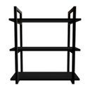 Ver imagem 1 de Kit de Prateleiras com Suporte em Aço Estilo Industrial Kit Prat Ind 3p:preto
