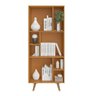 Estante para Livros Office Aliança Candian 3 Portas Cinamomo/off White - Jcm Móveis - 3