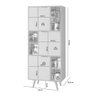 Estante para Livros Office Aliança Candian 3 Portas Cinamomo/off White - Jcm Móveis - 4