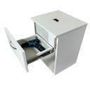 Ver imagem 5 de Mesa de Cabeceira 1 Gaveta com Compartimento Secreto, Gaveta Secreta - Branco