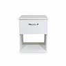 Mesa de Cabeceira 1 Gaveta com Compartimento Secreto, Gaveta Secreta - Branco - 2