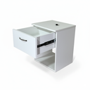 Ver imagem 3 de Mesa de Cabeceira 1 Gaveta com Compartimento Secreto, Gaveta Secreta - Branco